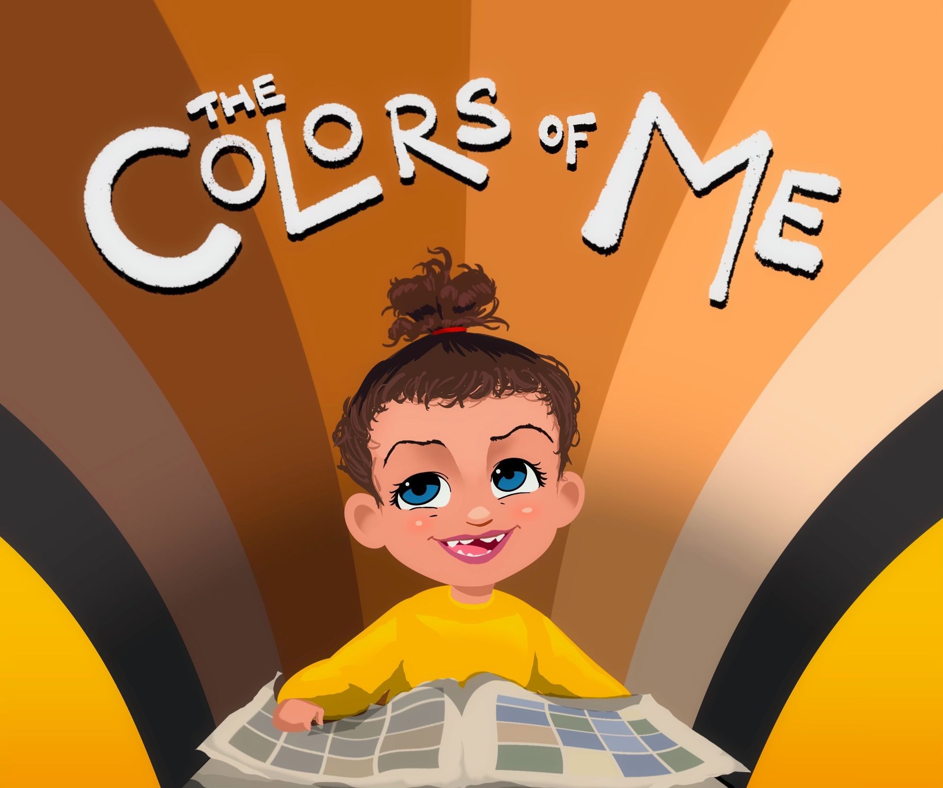 biracial girl illustration on the cover of a children's book